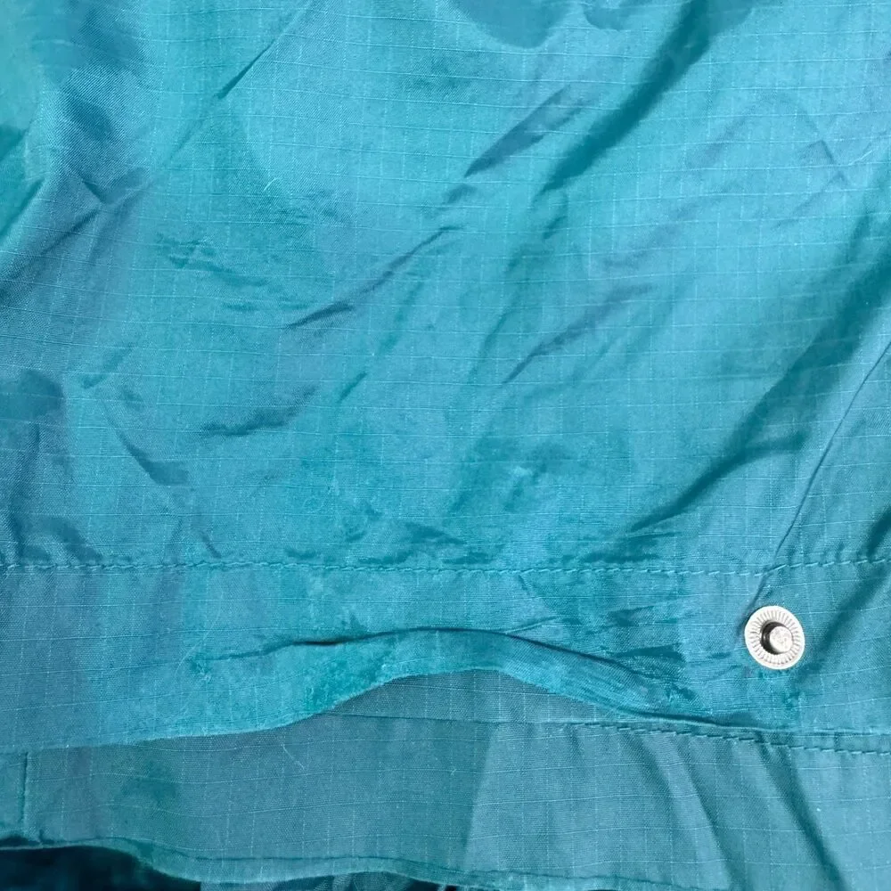 Vintage Helly Hansen Rain Pants XL Green Packable Waterproof Shell Ankle Zip